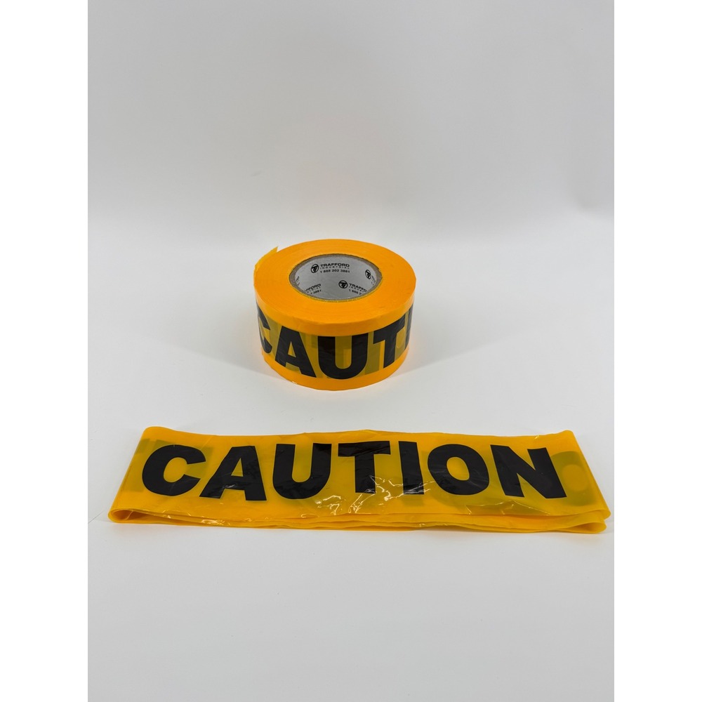 Trafford Industrial Yellow‎ Caution Barricade Tape Roll High Visibility 3 Inch